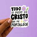 Todo lo puedo en Cristo Sticker